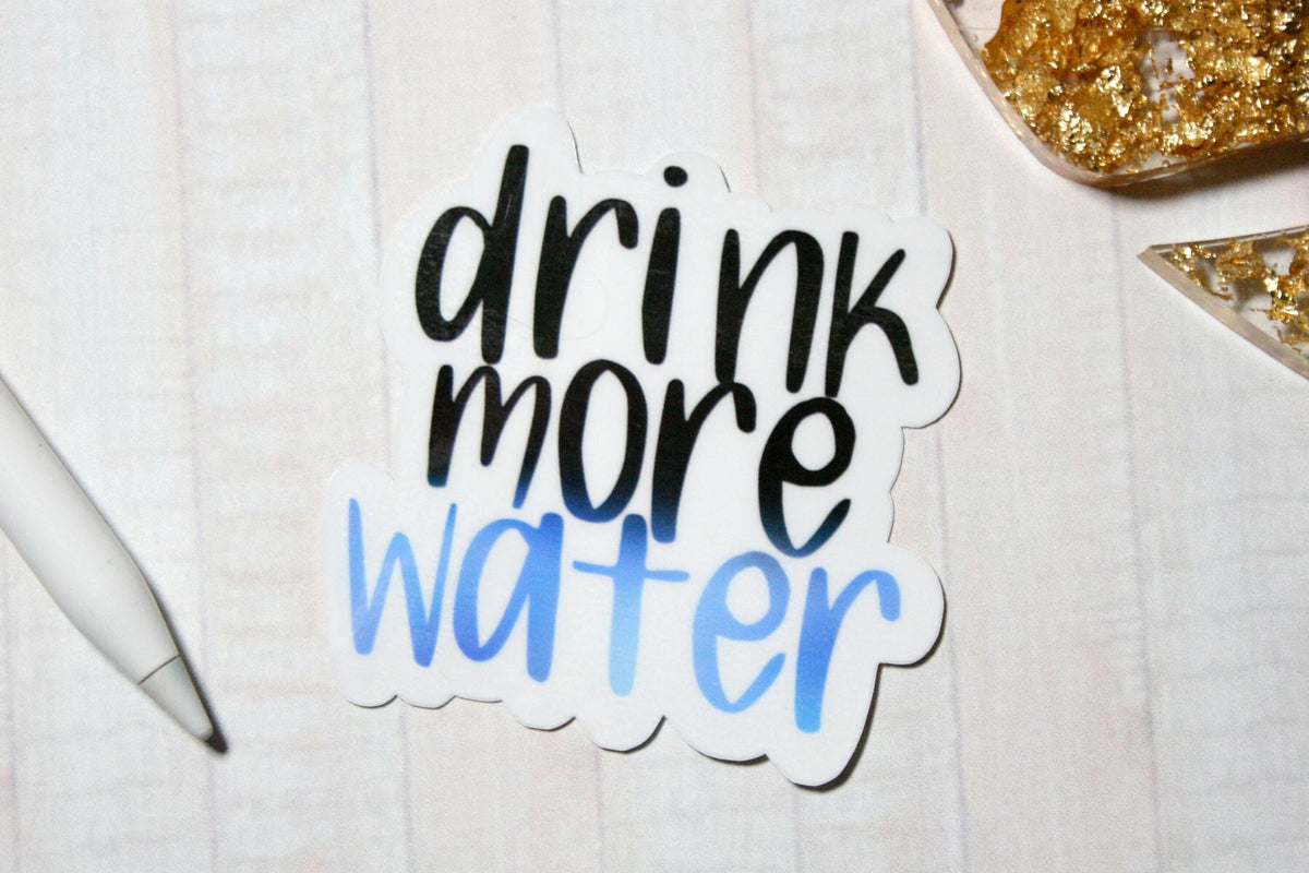 Drink More Water sticker – view 4