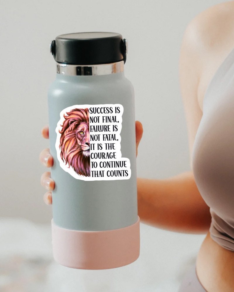 Success Is Not Final sticker, warrior quote – view 4