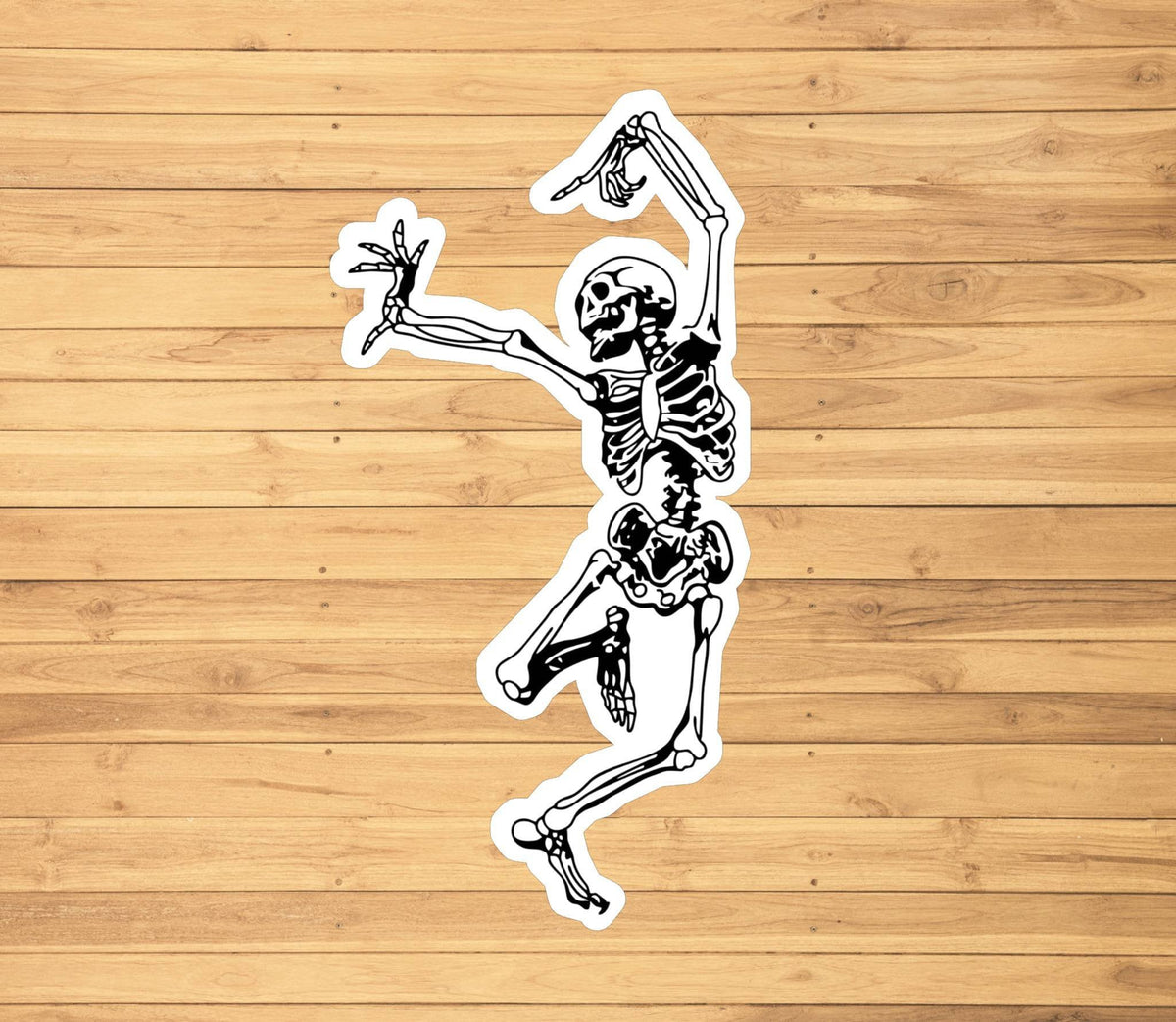 Dancing Skeleton Sticker die-cut vinyl sticker