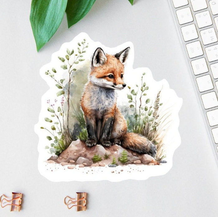 Woodland Fox sticker, woodland animals