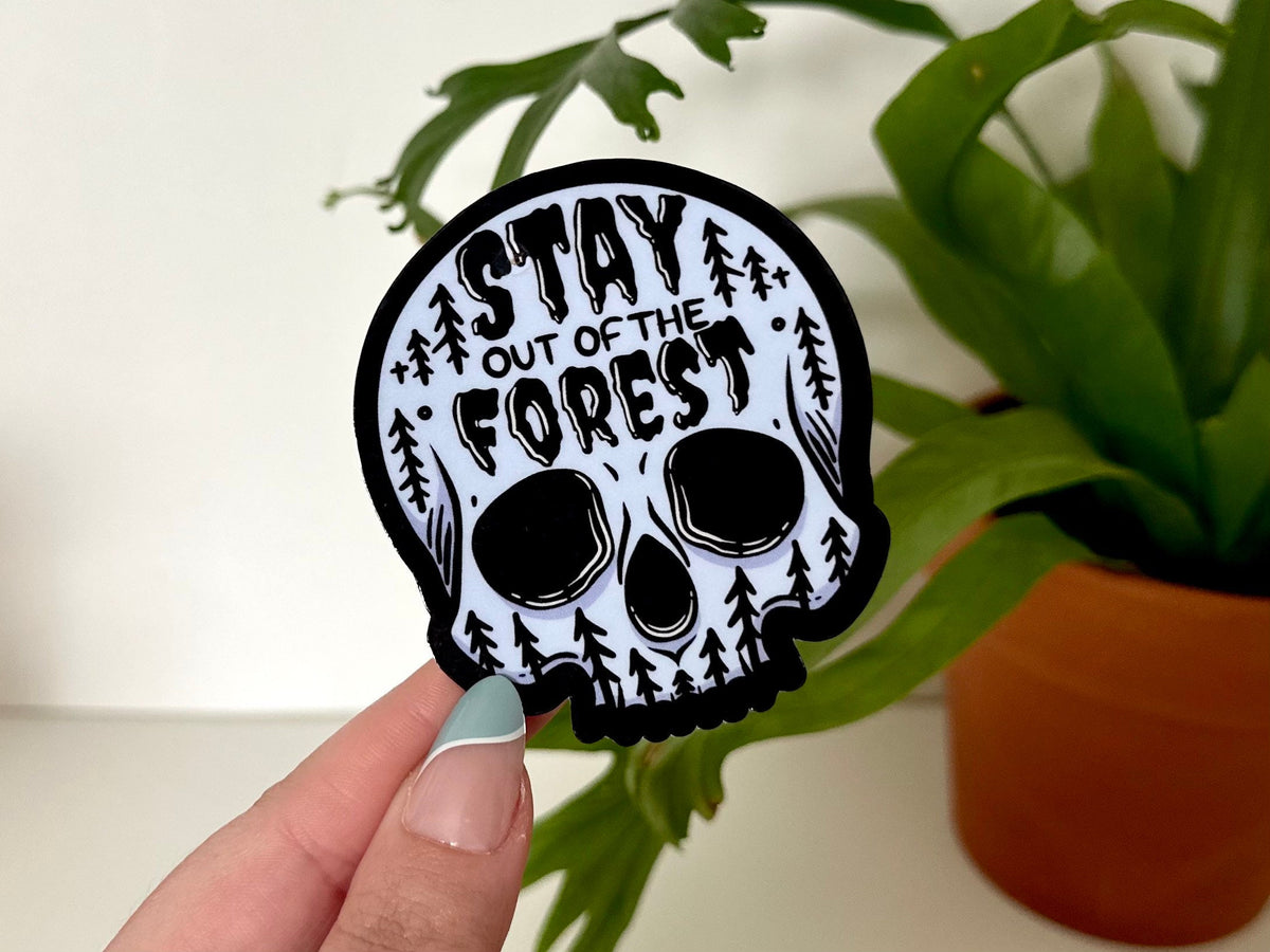 Stay Out of the Forest sticker, true crime junkie