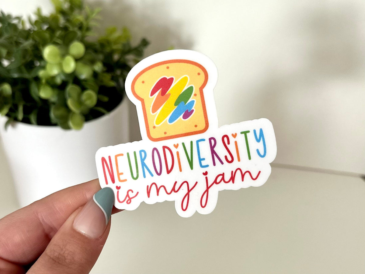 Neurodiversity Is My Jam sticker, autism awareness
