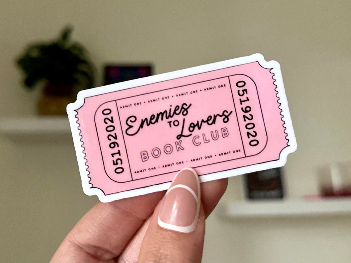 Enemies to Lovers Book Club Ticket sticker