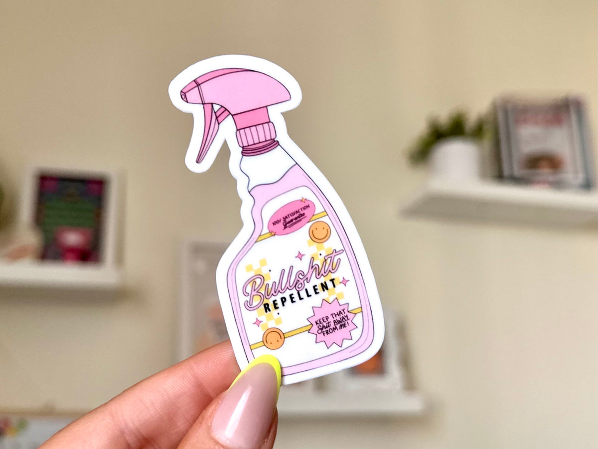 Bullish!t Repellent sticker, cute mental health