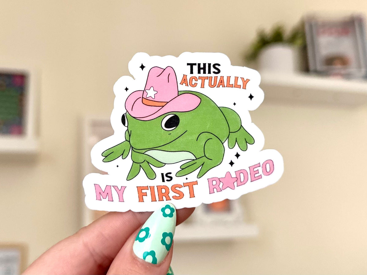 First Rodeo Frog sticker