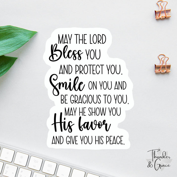 May the Lord Bless You sticker, car for women