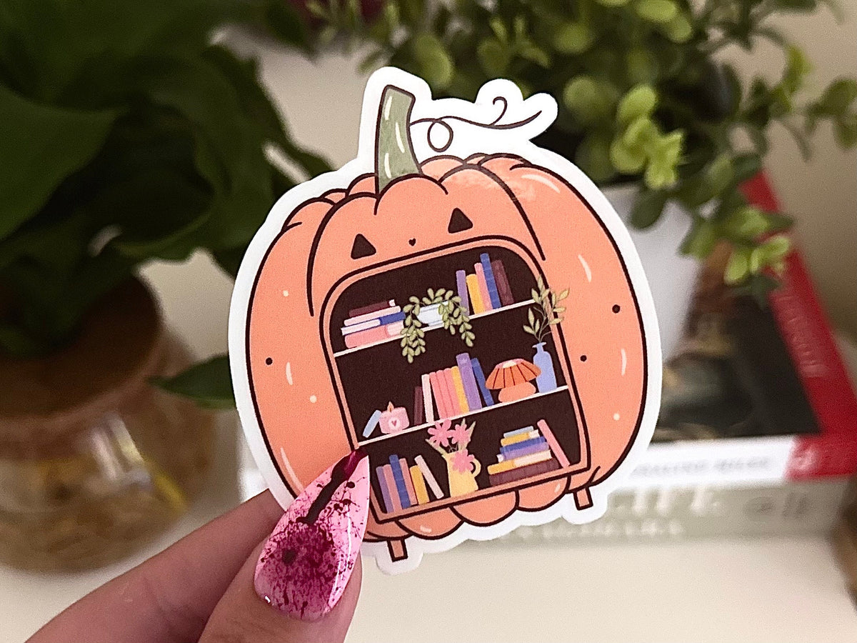 Pumpkin Bookshelf sticker