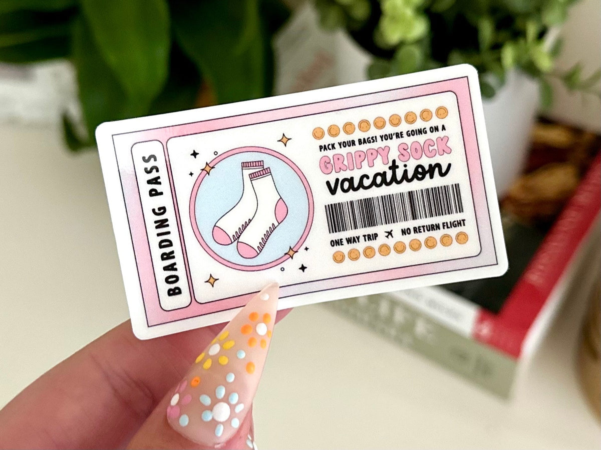 Grippy Sock Vacation Pass sticker
