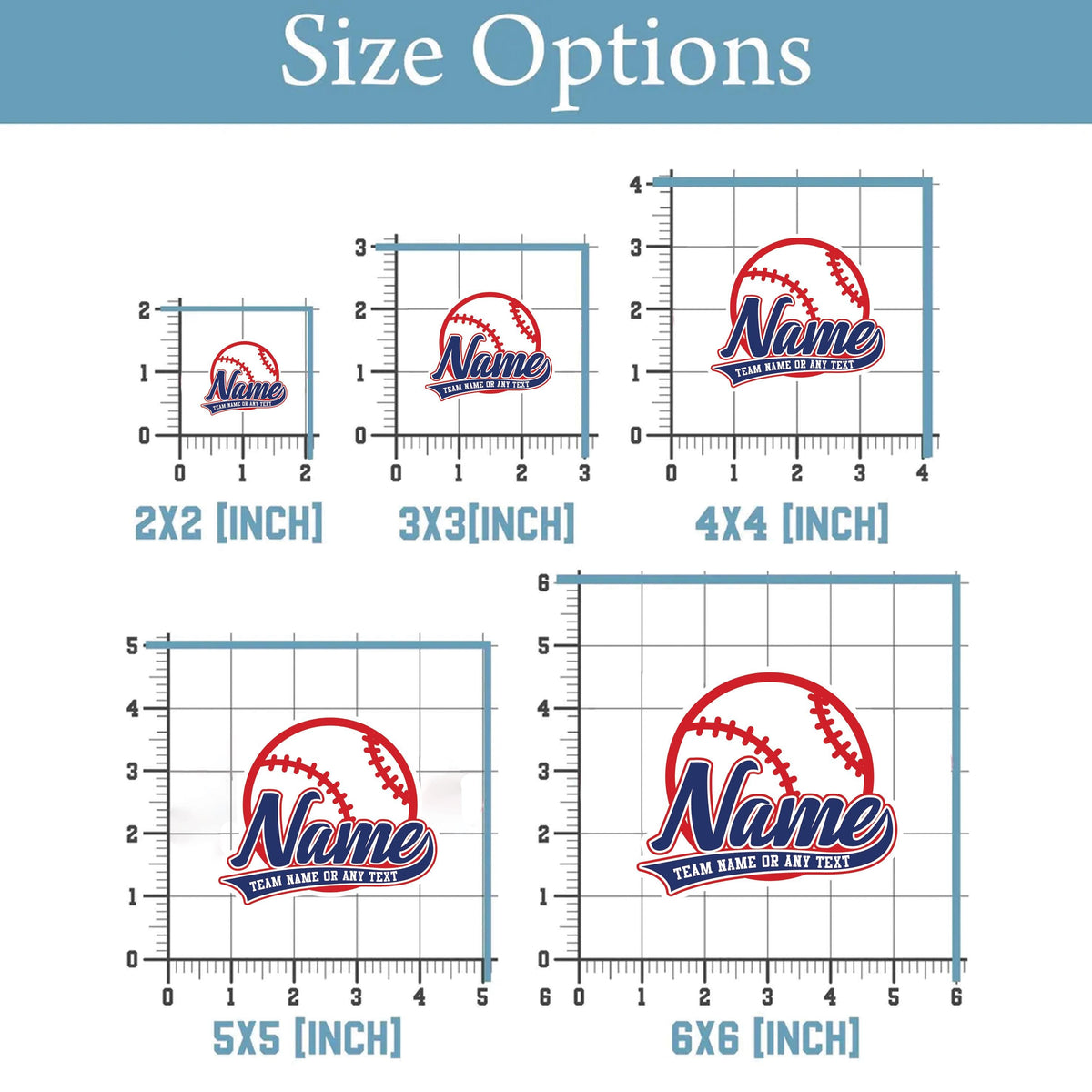 Custom baseball logo sticker with a name and team text – view 7