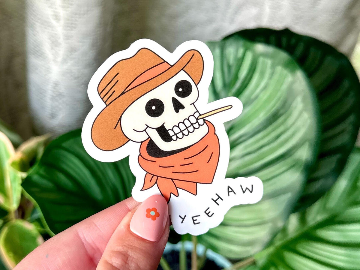 Yeehaw Skeleton sticker