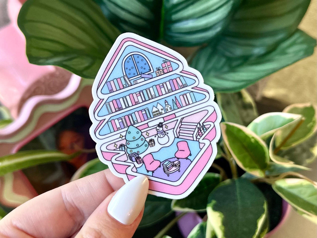 Christmas Book Nook sticker