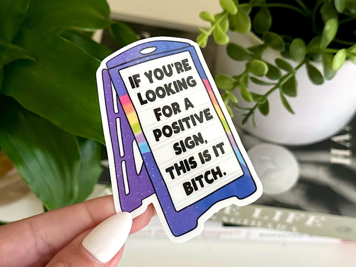 Positive Sign sticker, mental health