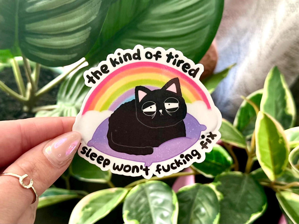 Tired Cat sticker