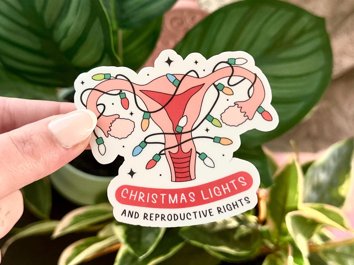 Christmas Lights & Repro Rights sticker