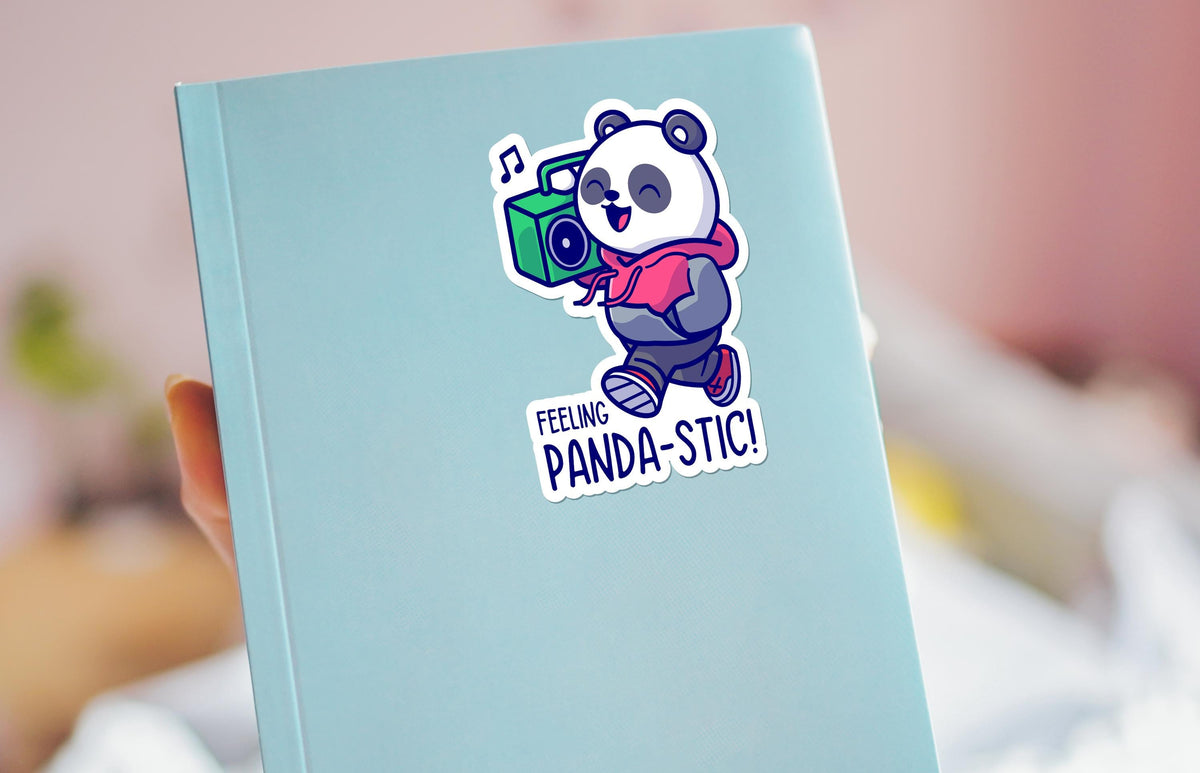 You're Panda-stic sticker, funny pun design – view 4