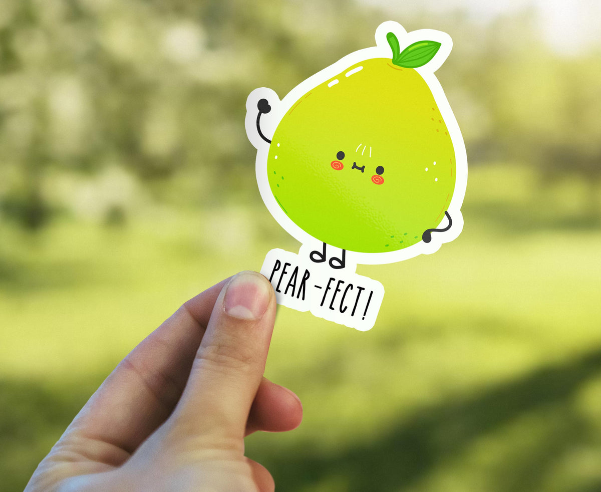 Pear-fect sticker, fun pun design – view 4