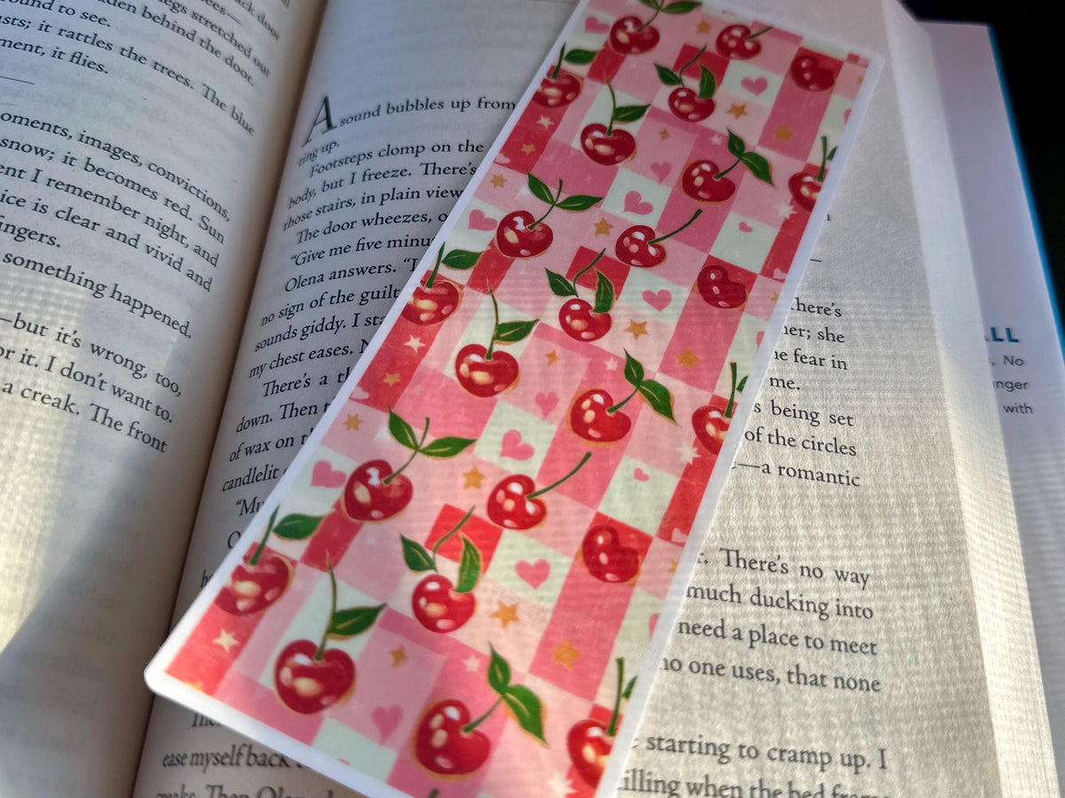 Checkered Cherries Bookmark sticker – view 4