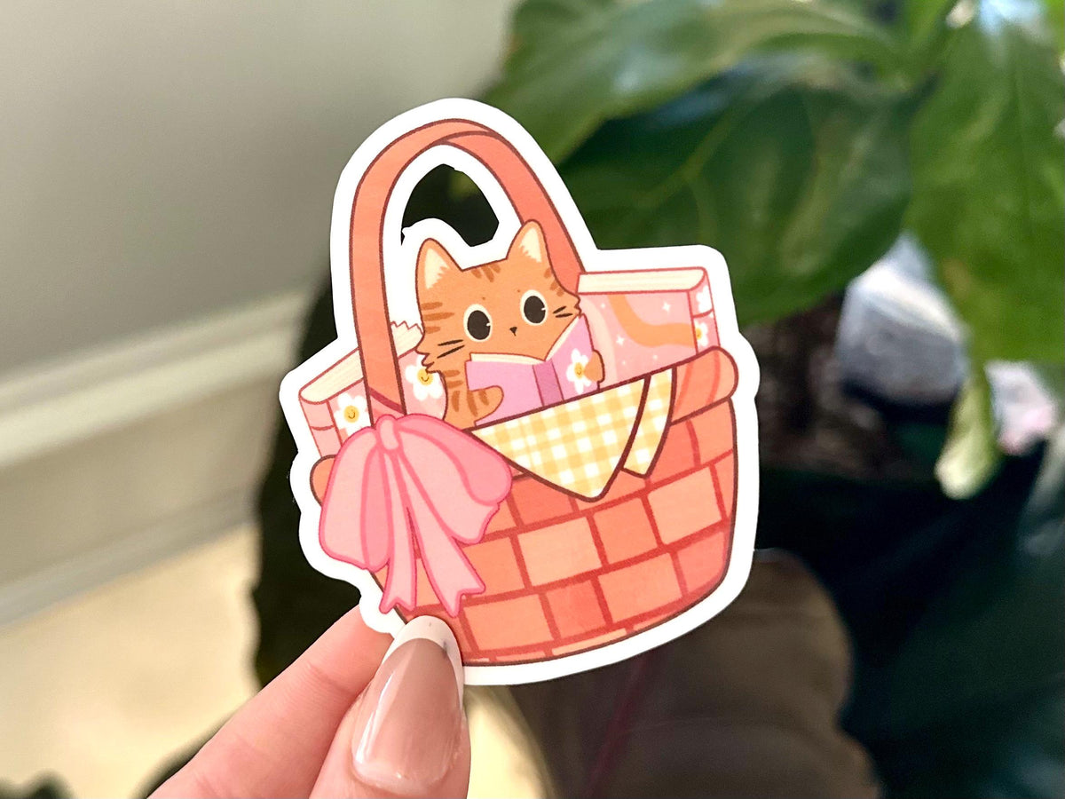 Reading Kitty sticker