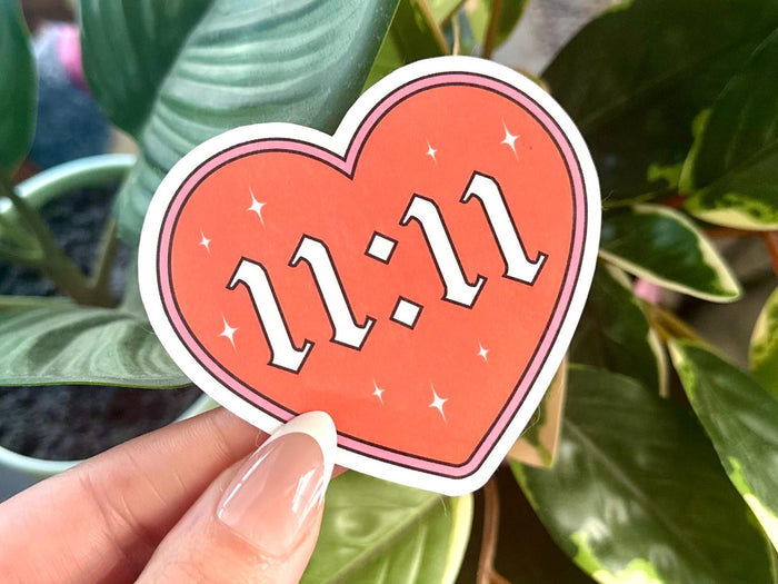11:11 Heart sticker