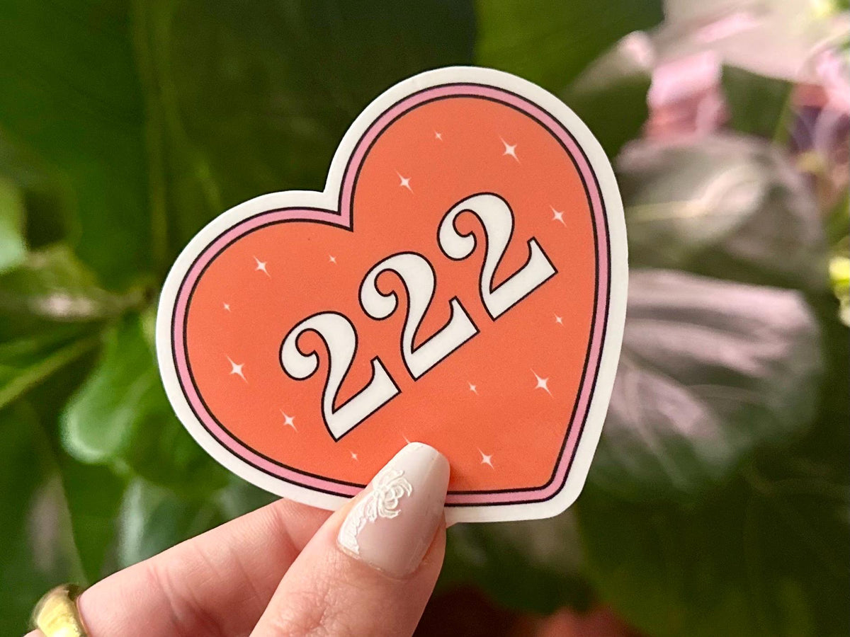 222 Heart sticker