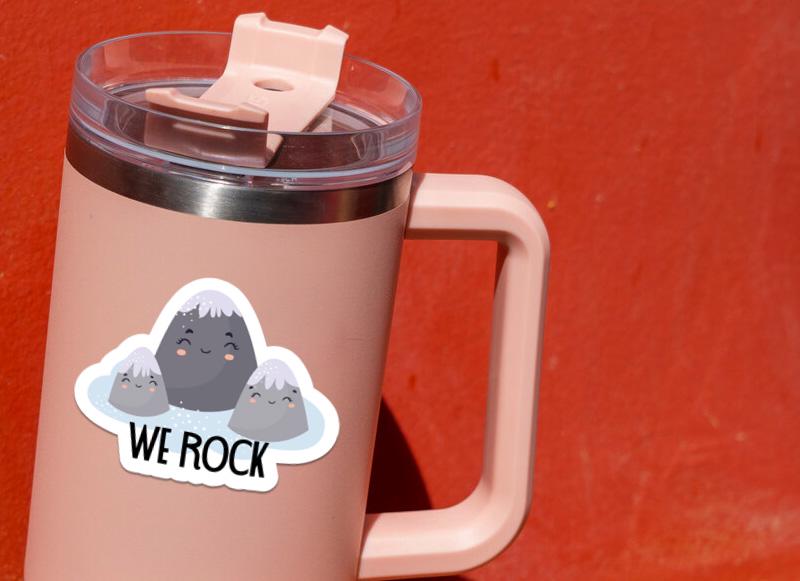 We Rock sticker, cute smiling rocks – view 4