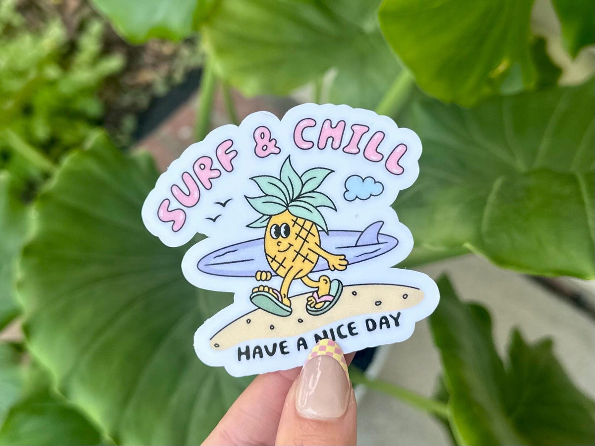 Surf and Chill sticker