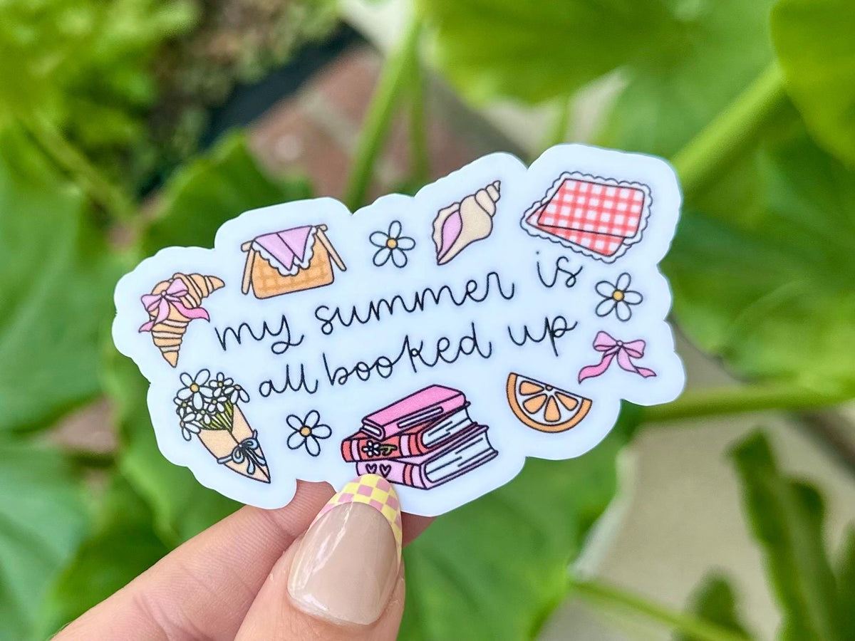 Booked Summer sticker
