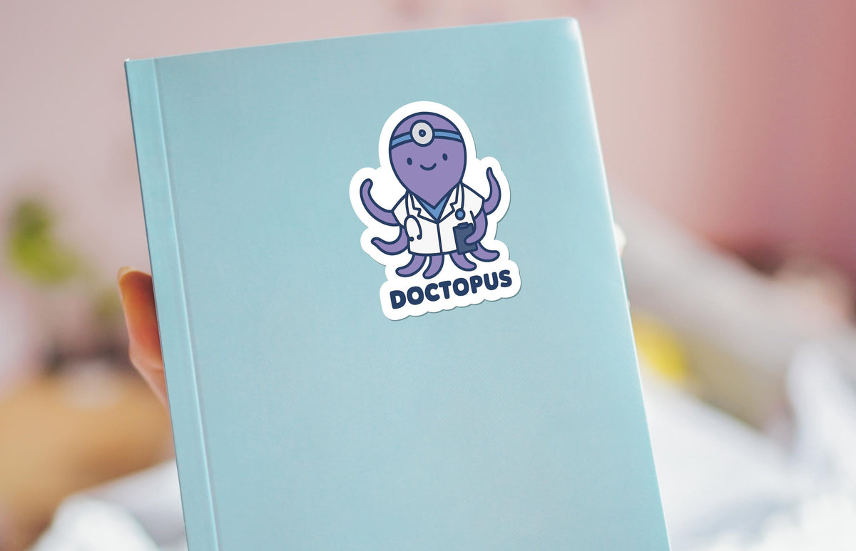 Doctopus Octopus sticker, funny doctor octopus pun – view 4