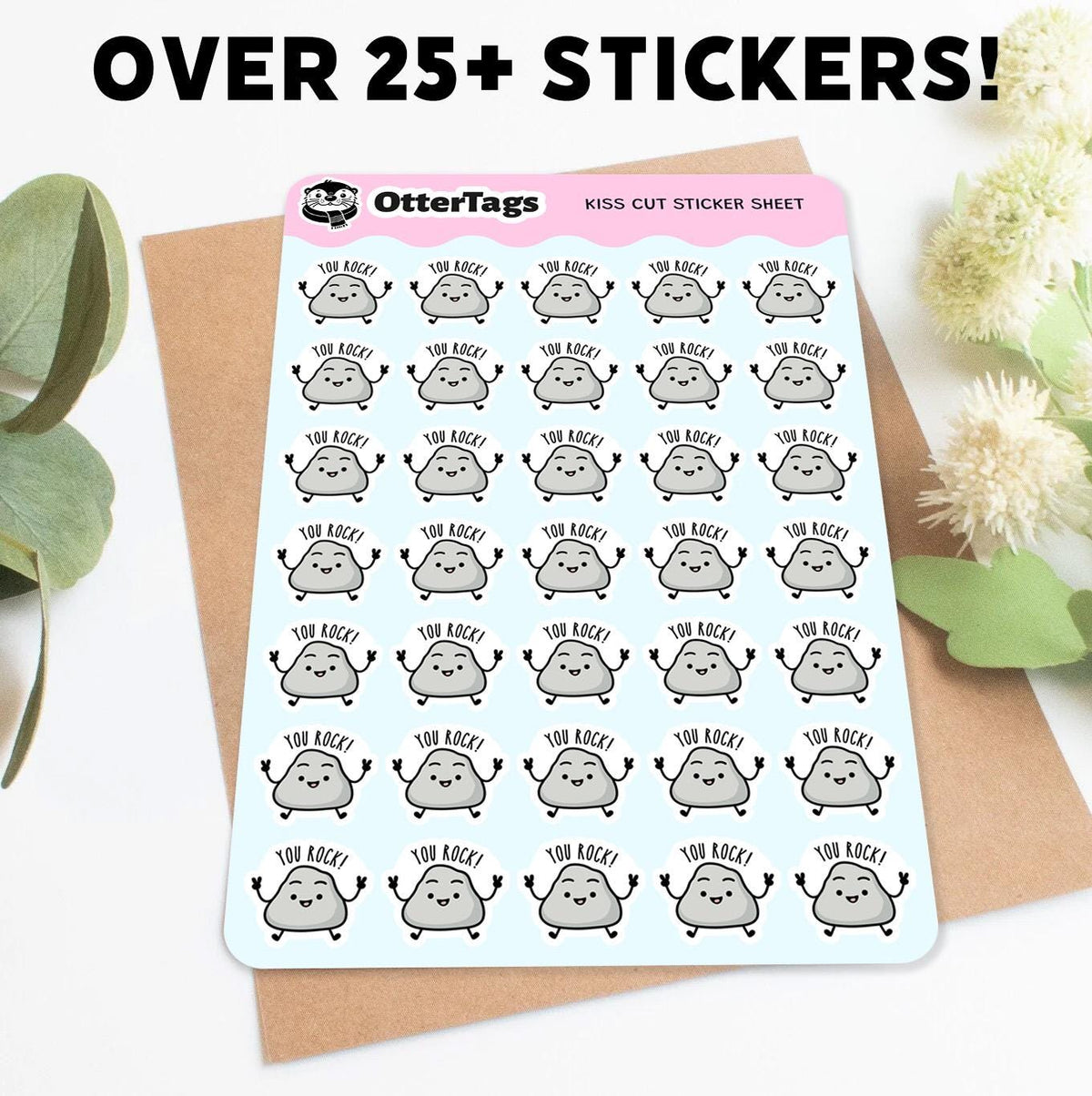 You Rock mini sticker sheet, 35 small encouragement – view 4