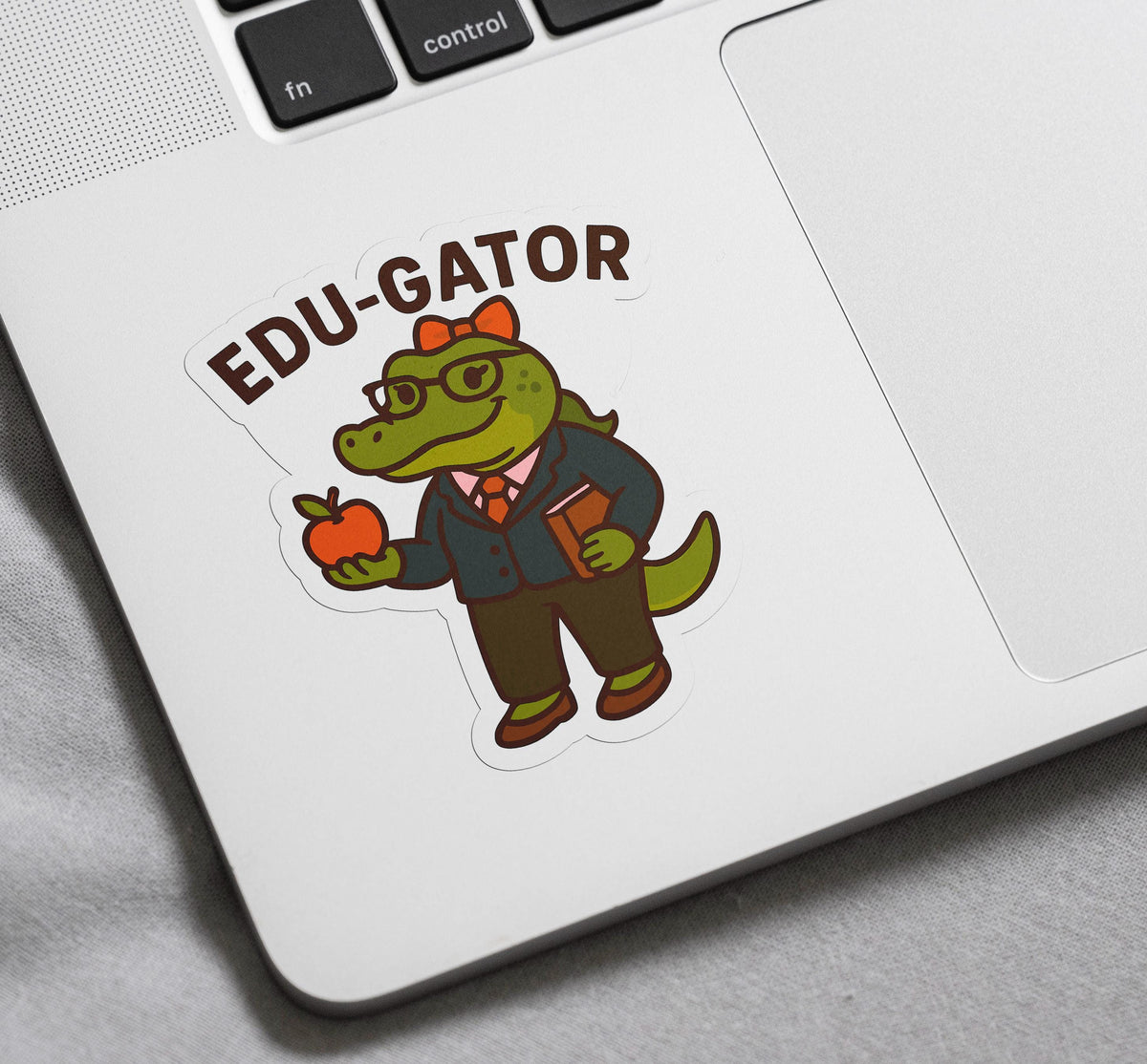 Edugator Educator sticker, female alligator teacher pun – view 4