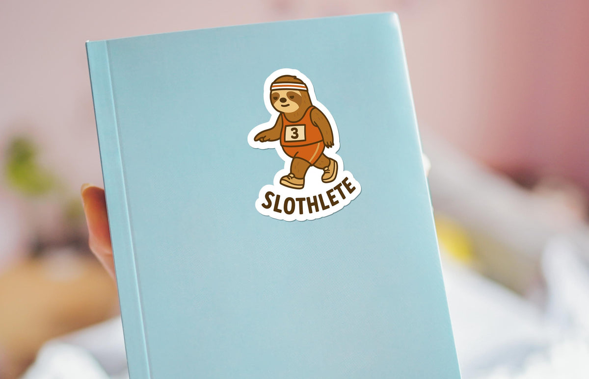 Sloth Athlete sticker, and lazy workout lovers – view 4
