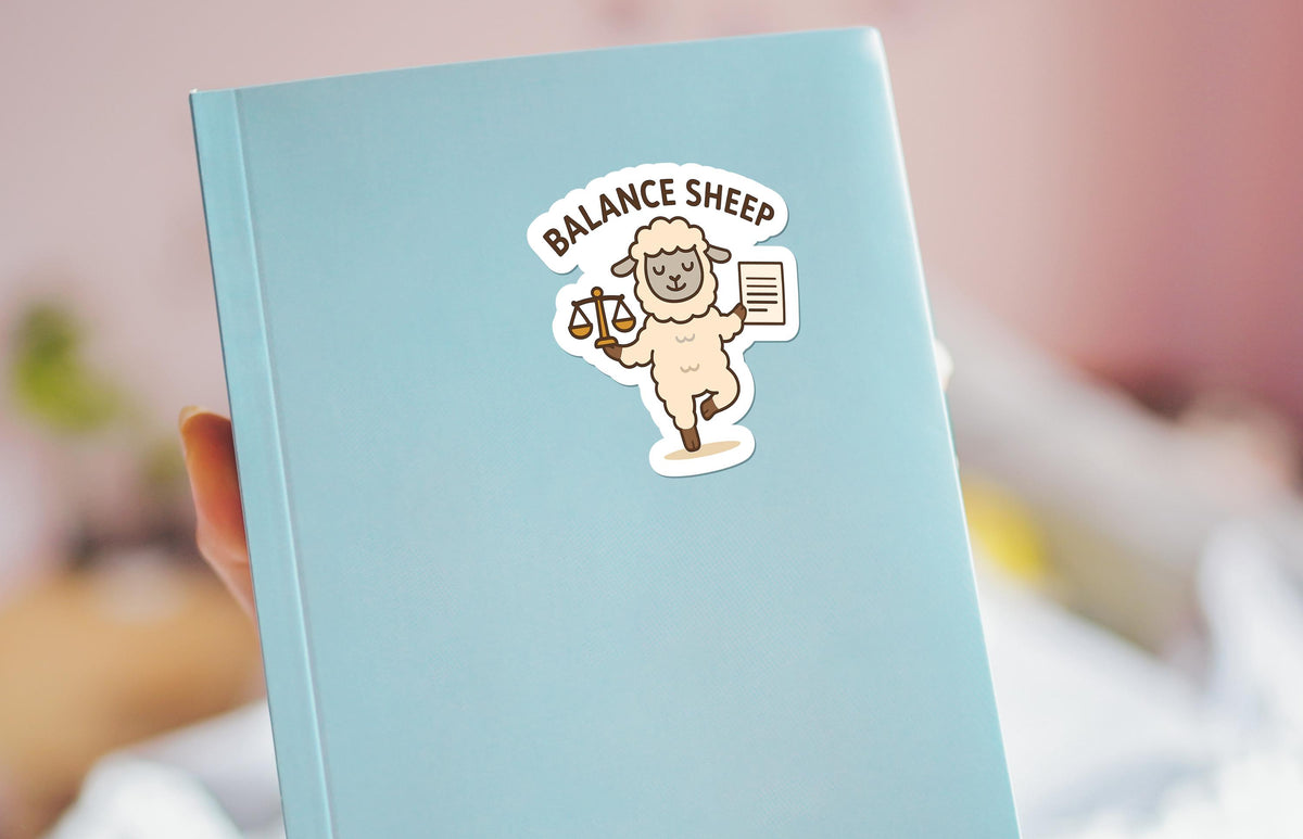 Balance Sheep sticker sheet, funny balance sheet pun – view 4
