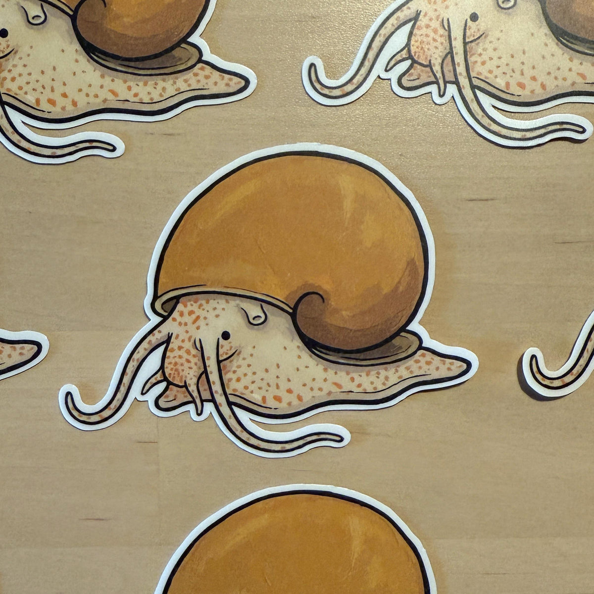 Golden Mystery Snail sticker, inca gold snail – view 2