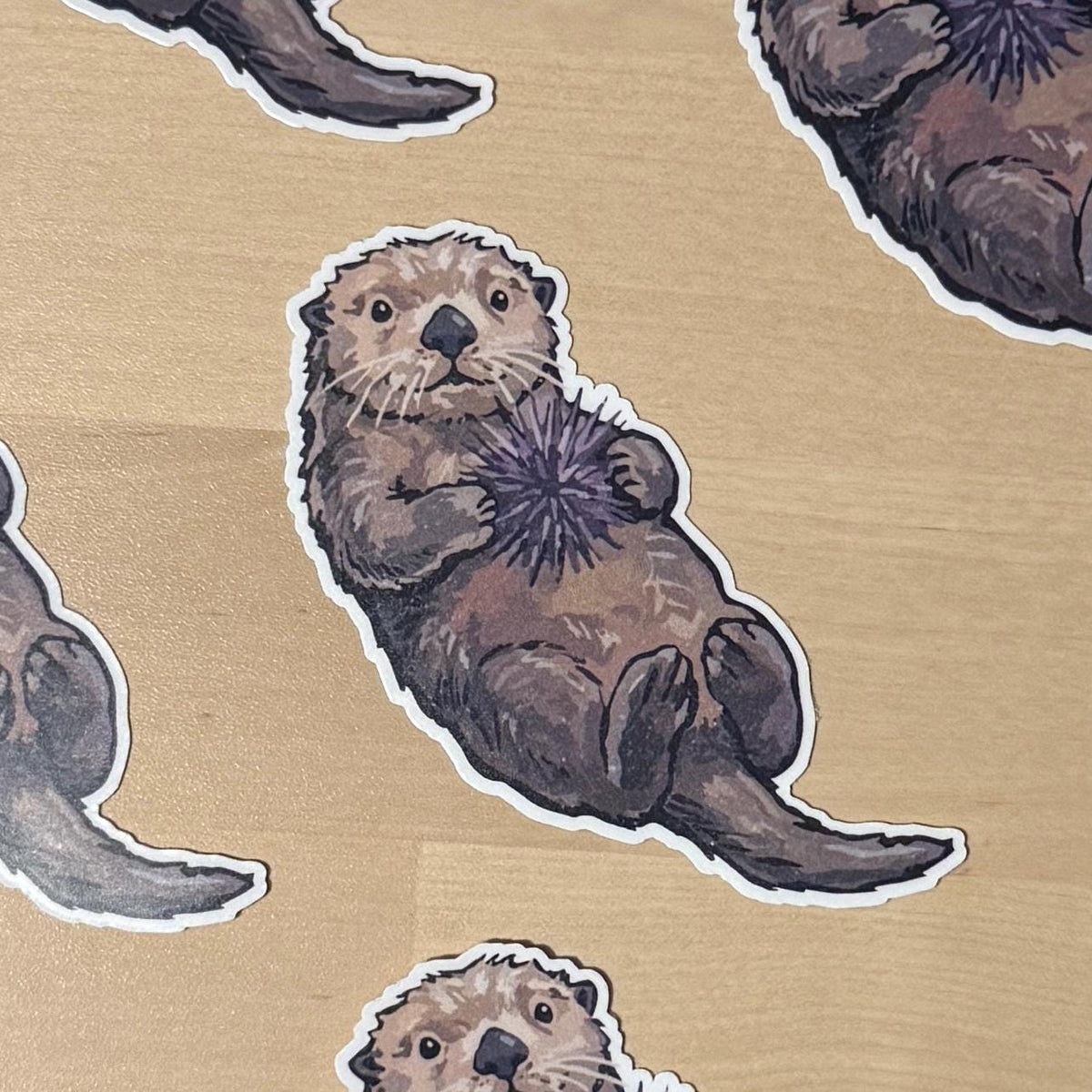 Sea Otter sticker, pnw ocean – view 2