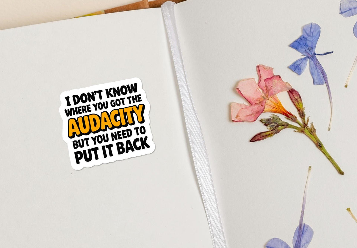I Don't Know Where You Got the Audacity sticker – view 4