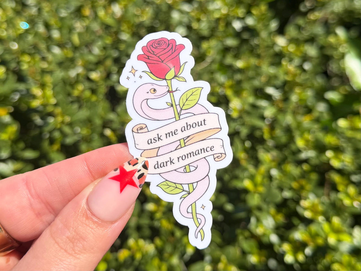 Ask Me About Dark Romance sticker