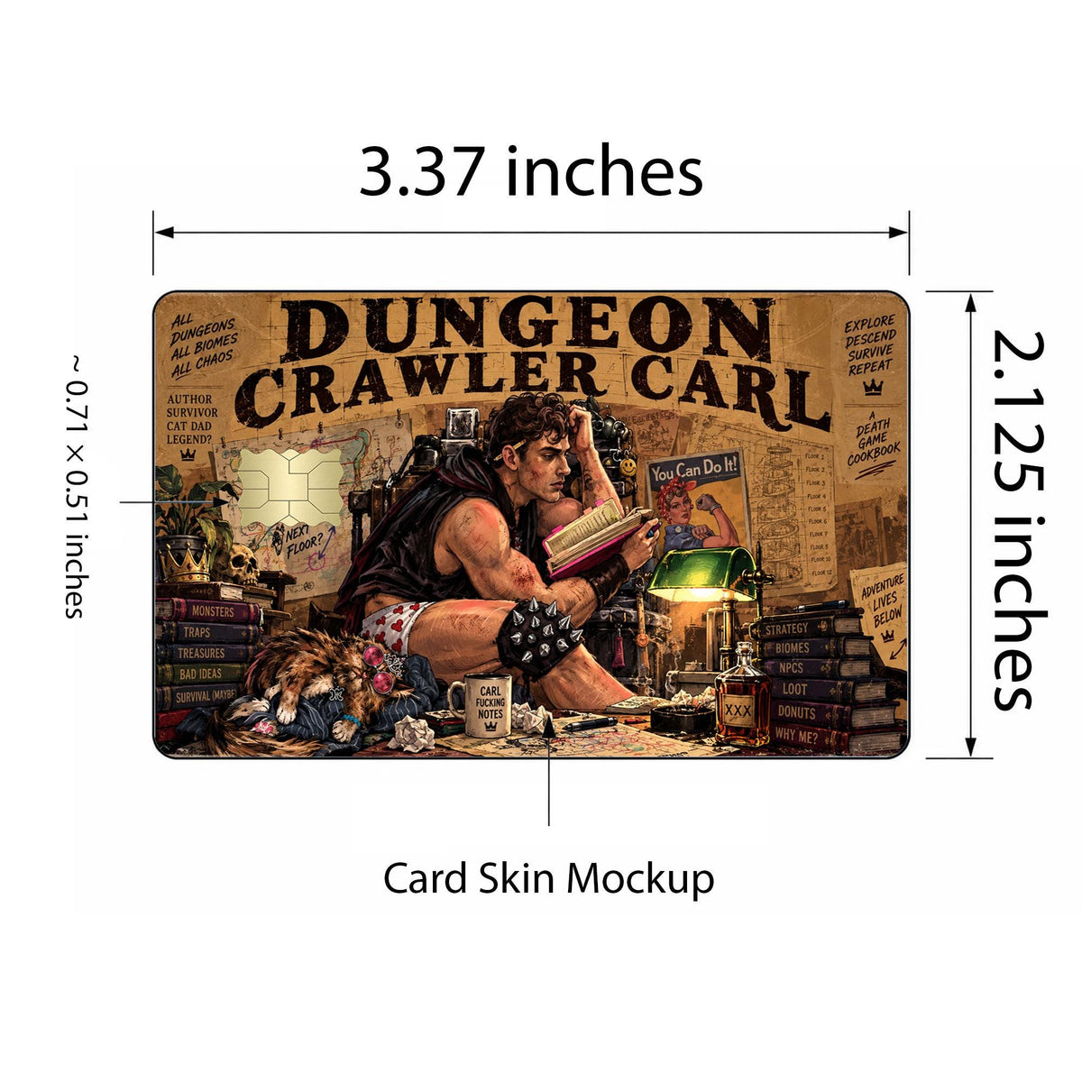 Dungeon Crawler Carl Card Skin – LitRPG Reader Design 8 – view 4