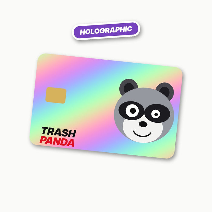 Holographic Trash Panda Card Skin by Stickreews