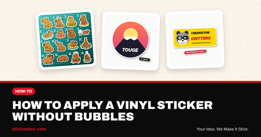 How to apply a vinyl sticker without bubbles – capybara sticker sheet, Mt. Fuji decal and raccoon bumper decal by Stickreews