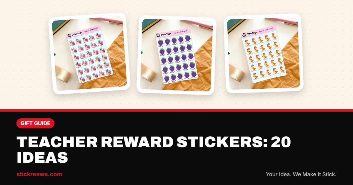 Teacher reward stickers blog banner with Snailed It, Grape Job and Rawr-some mini sticker sheets