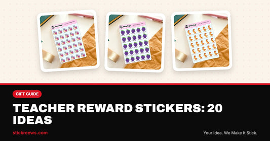 Teacher reward stickers blog banner with Snailed It, Grape Job and Rawr-some mini sticker sheets