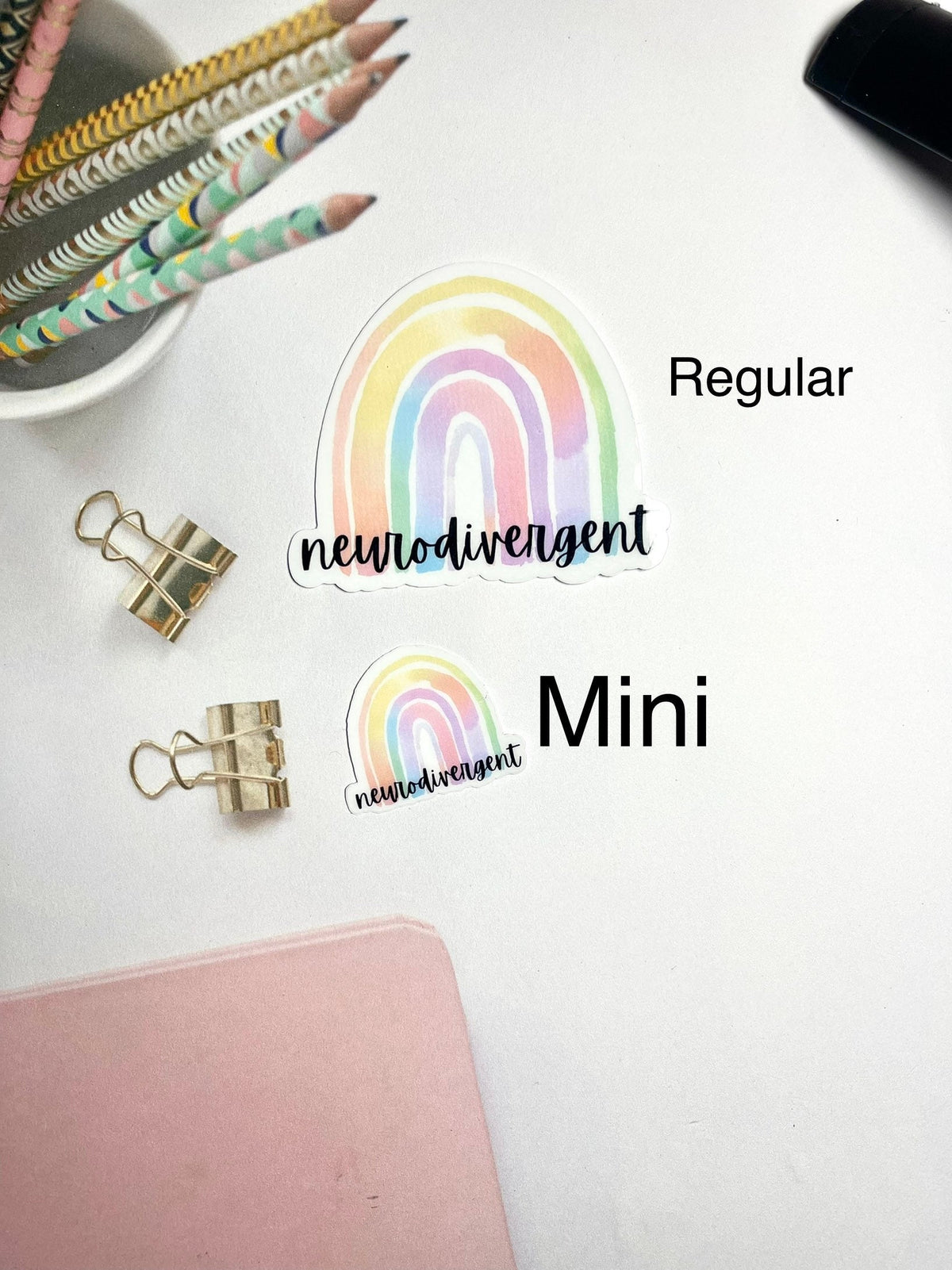 Neurodivergent Rainbow sticker, autism awareness – view 3