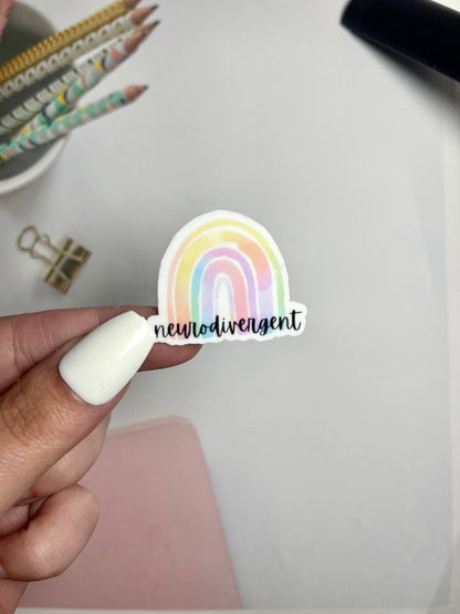 Neurodivergent Rainbow sticker, autism awareness – view 2