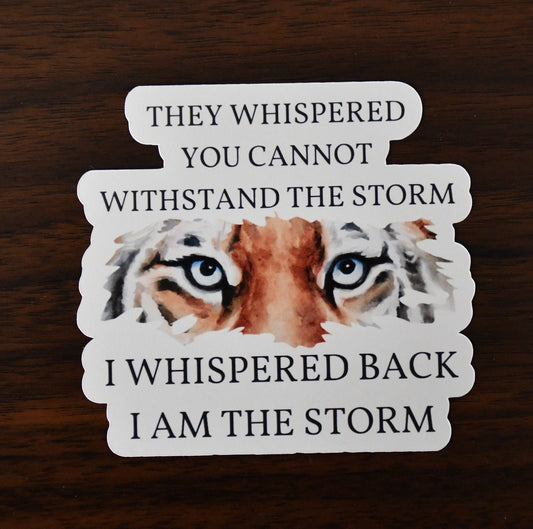 I Am the Storm sticker, girl power