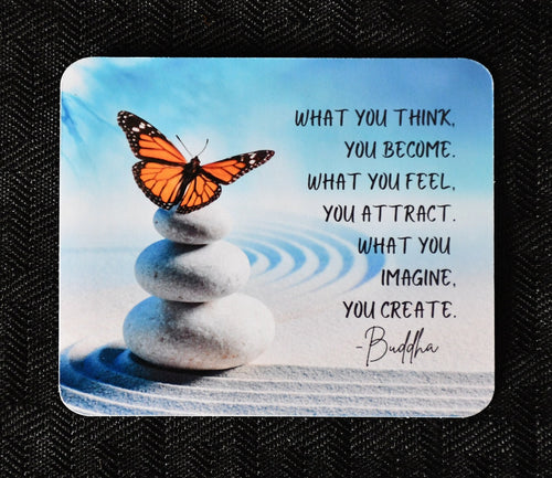 What You Think You Become sticker, buddha quote