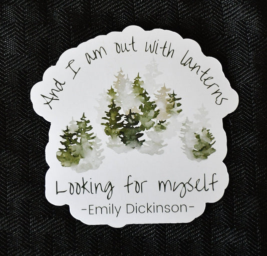 Literary Quote sticker, nature lover
