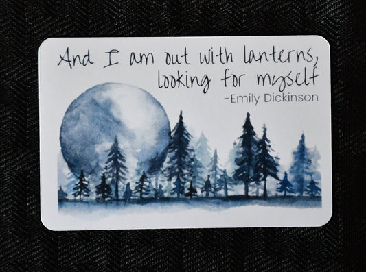 Literary Quote sticker, nature lover