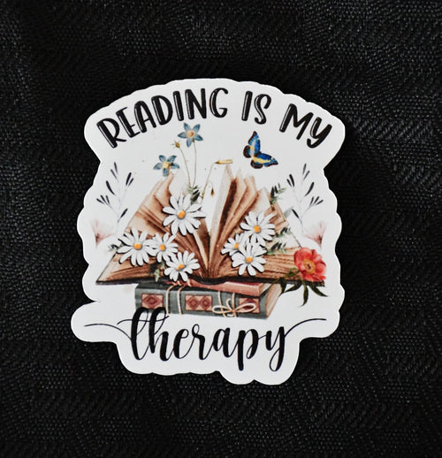 Reading Is My Therapy sticker