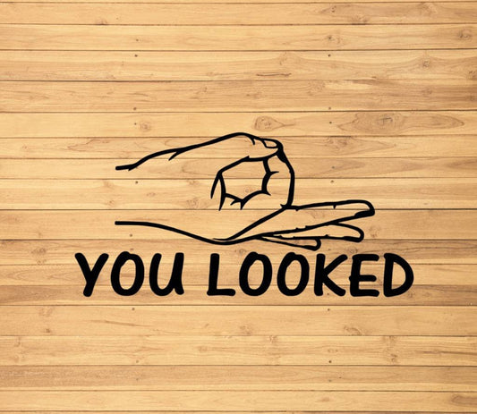 You Looked Car Decal vinyl decal