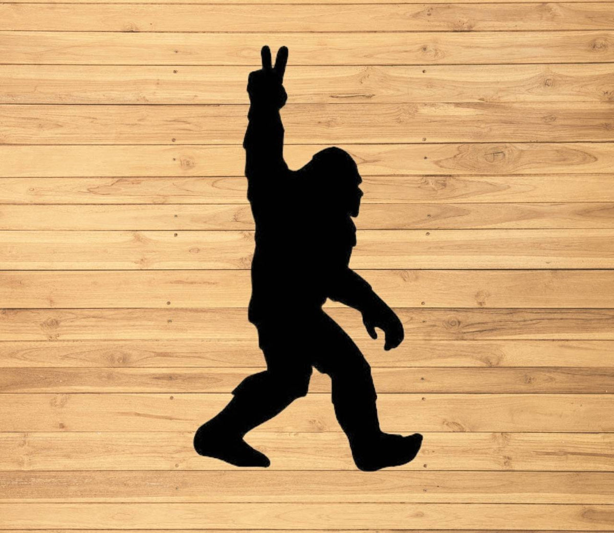 Peace Out Bigfoot Car Decal vinyl decal
